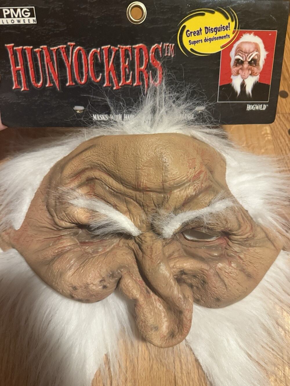 NEW PMG Hunyockers Hogwild Halloween Mask With Hair Paper Magic Group